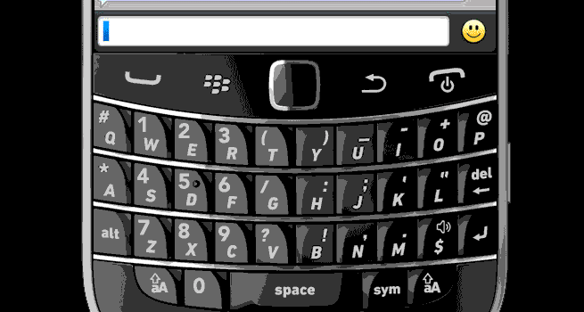 Метод ввода текста транслитерацией на BlackBerry