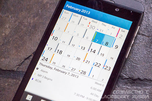 BlackBerry 10 Google Calendar