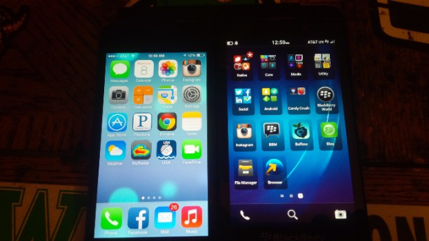 iOS 7 против BB10