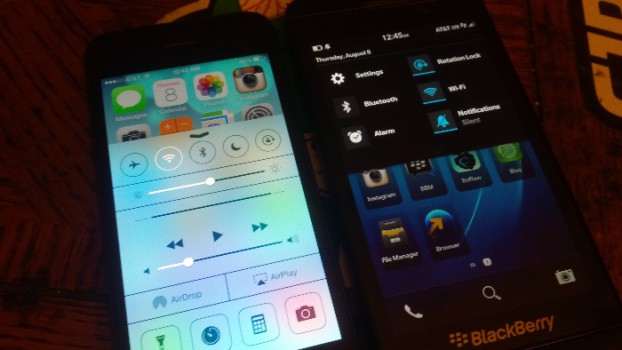 iOS 7 против BB10