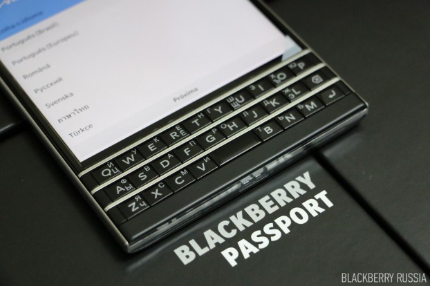 Русская клавиатура на BlackBerry Passport