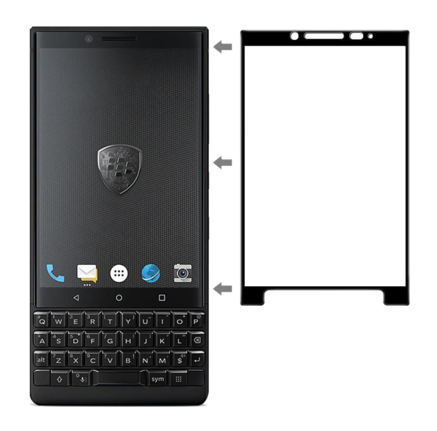 защитное стекло BlackBerry key2